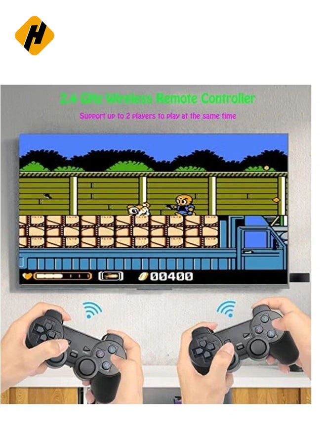 Video Game Console 2.4G Double Wireless Controller Game Stick 4K Games Console Including 64GB Retrogames For PS1/GBA Boy Gift