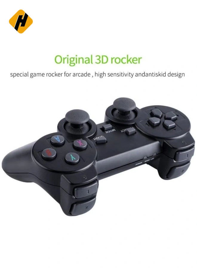 Retro Game Console with Dual Wireless Controllers Plug & Play Video Game Stick Built in 3500/10000+ Games, 9 Classic Emulators, TV 4K High Definition HDMI Output