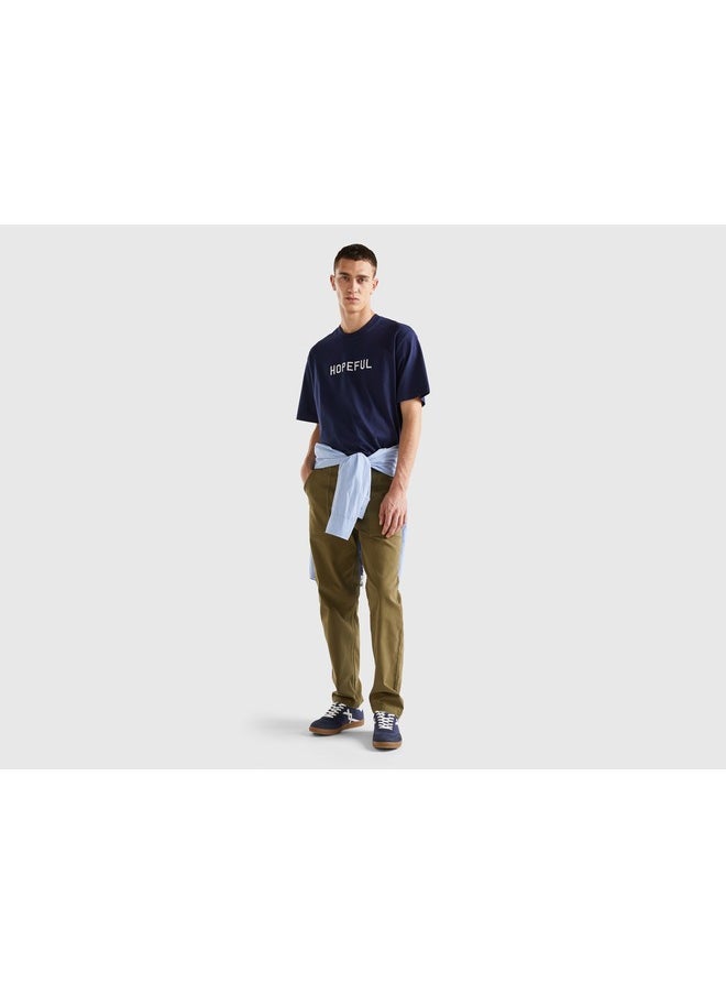 T-Shirt With Slogan Print