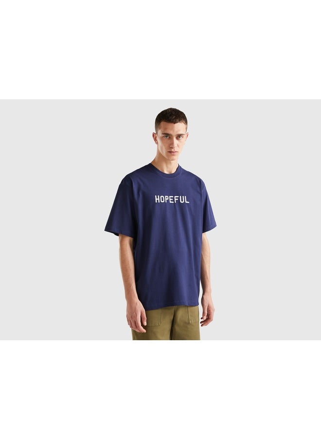 T-Shirt With Slogan Print