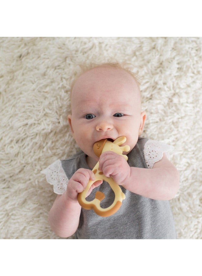 Ridgees Giraffe Massaging Baby Teether, Bpa Free, 3 Months +