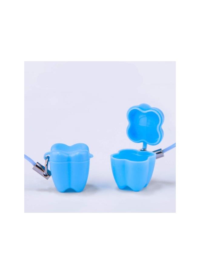 7PCS Neon Tooth Saver Teeth Necklaces Box Plastic Lightweight Tooth Holders Case for Kids Baby Toddler Gifts