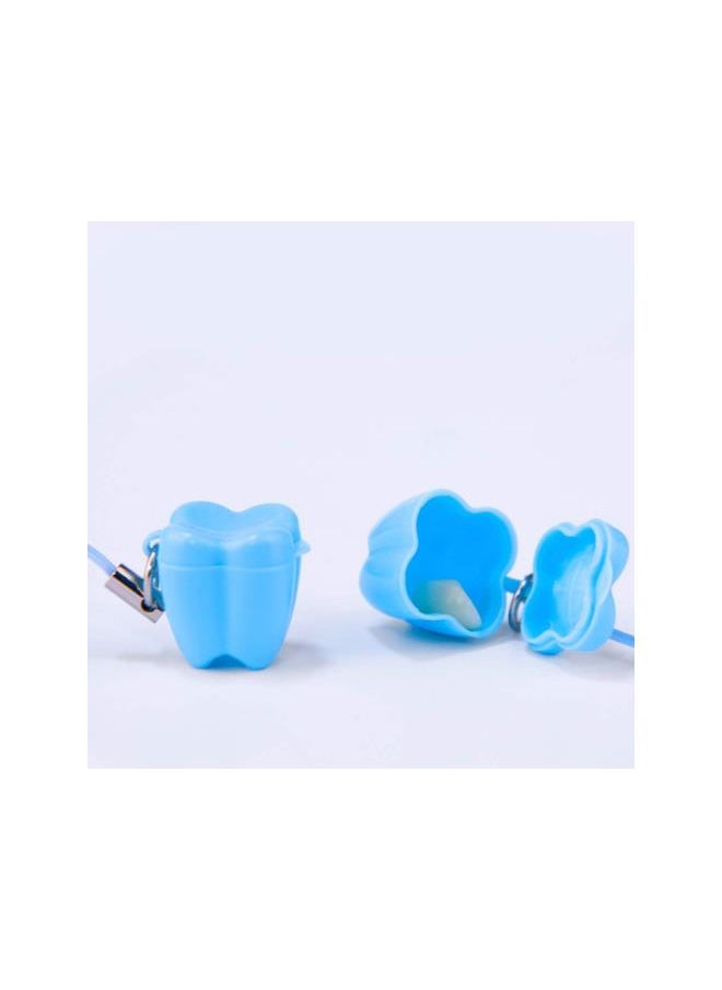 7PCS Neon Tooth Saver Teeth Necklaces Box Plastic Lightweight Tooth Holders Case for Kids Baby Toddler Gifts