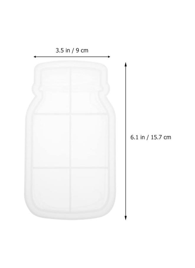 Epoxy Resin Silicone Mold Mason Jar Shape Candle Holder Tray Resin Mold Jewelry Dish Plate Casting Mold for Uv Resin Epoxy DIY Project Home Decoration