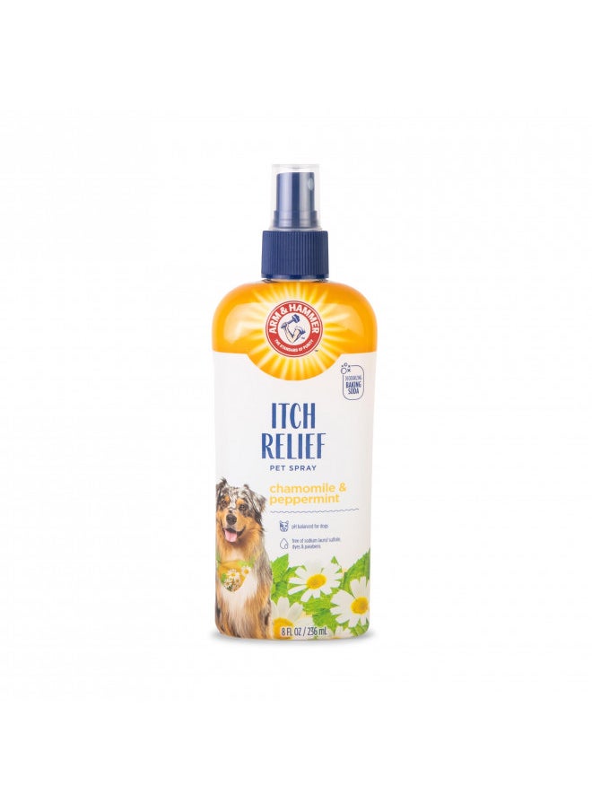 Arm & Hammer for Pets Itch Relief Spray for Dogs with Arm & Hammer Baking Soda, Chamomile and Peppermint Scent, 8oz | Professional Quality Dog Itch Spray, Free of Sodium Lauryl Sulfate & Parabens