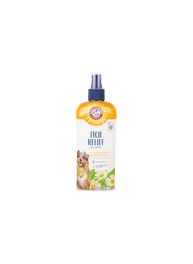 Arm & Hammer for Pets Itch Relief Spray for Dogs with Arm & Hammer Baking Soda, Chamomile and Peppermint Scent, 8oz | Professional Quality Dog Itch Spray, Free of Sodium Lauryl Sulfate & Parabens