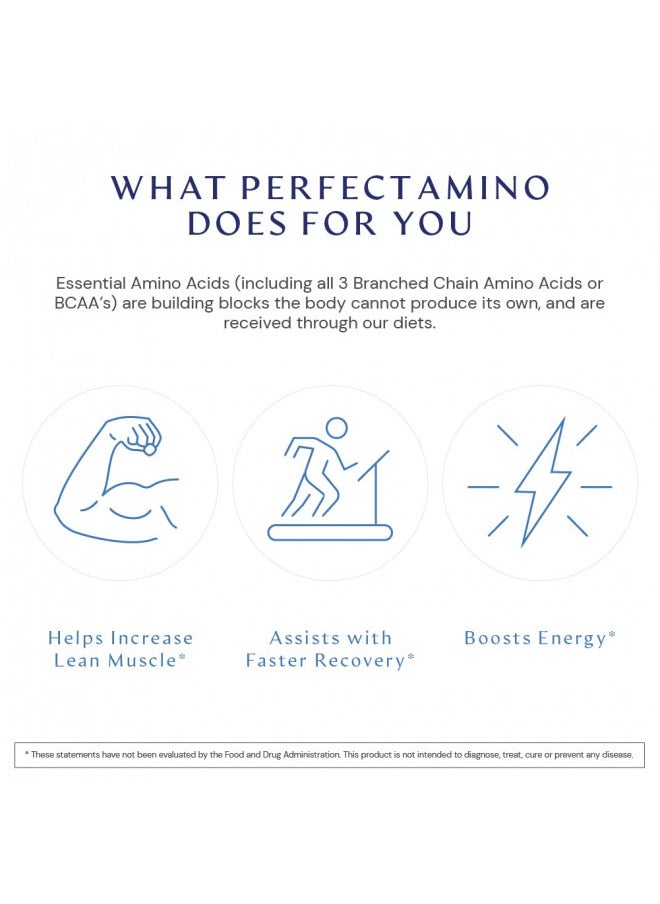 BodyHealth PerfectAmino (150 ct) Easy to Swallow Tablets, Essential Amino Acids Supplement with BCAAs, Vegan Protein for Pre/Post Workout & Muscle Recovery with Lysine, Tryptophan, Leucine, Methionine