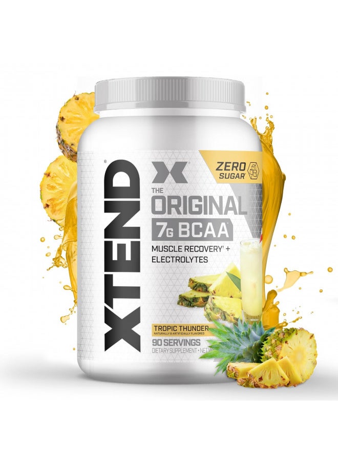 XTEND Original BCAA Powder Tropic Thunder | Sugar Free Post Workout Muscle Recovery Drink with Amino Acids | 7g BCAAs for Men & Women | 90 Servings