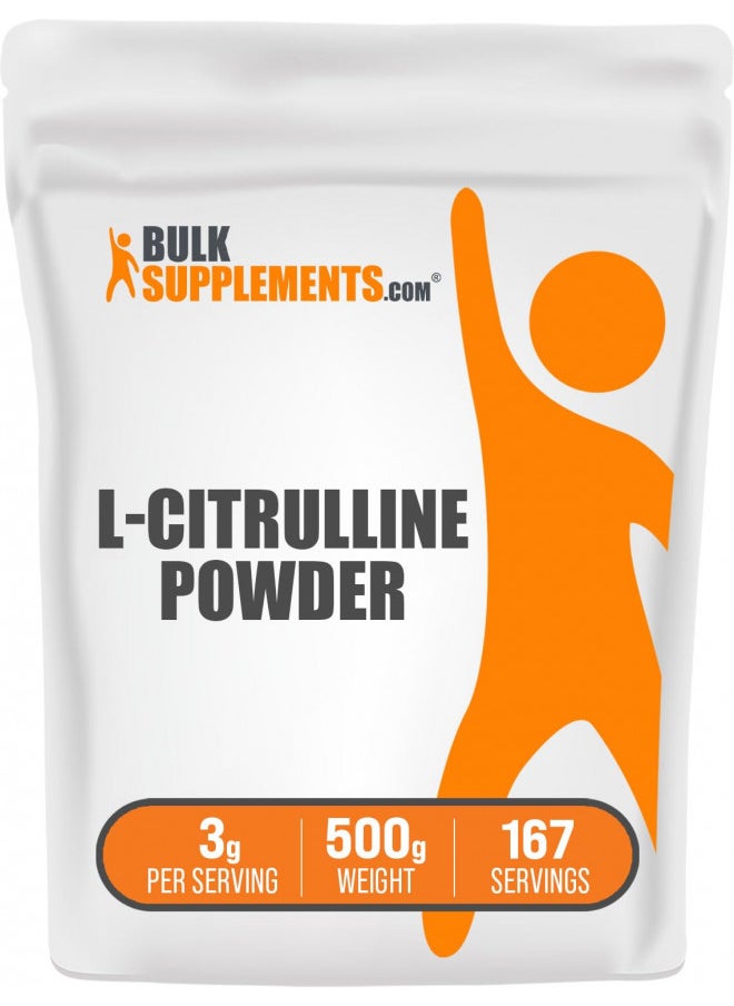 BulkSupplements.com L-Citrulline Powder - Citrulline Supplement - Citrulline Pharmaceutical Grade - Citrulline Powder - 3g per Servings, 167 Servings (500 Grams - 1.1 lbs)