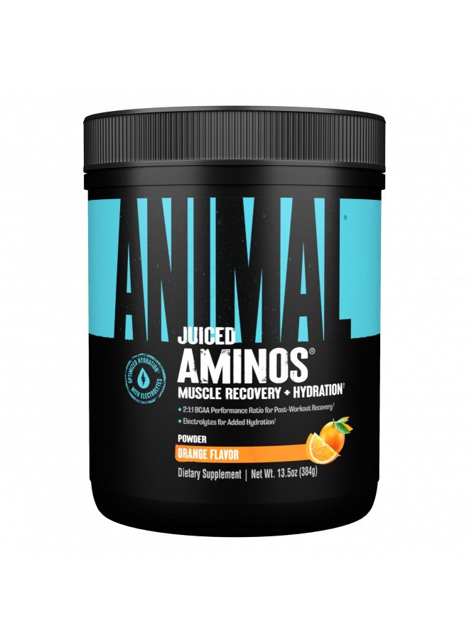 Animal Juiced Aminos - 6g BCAA/EAA Matrix plus 4g Amino Acid Blend for Recovery and Improved Performance - Orange - 30 Servings, 13.5 Ounce