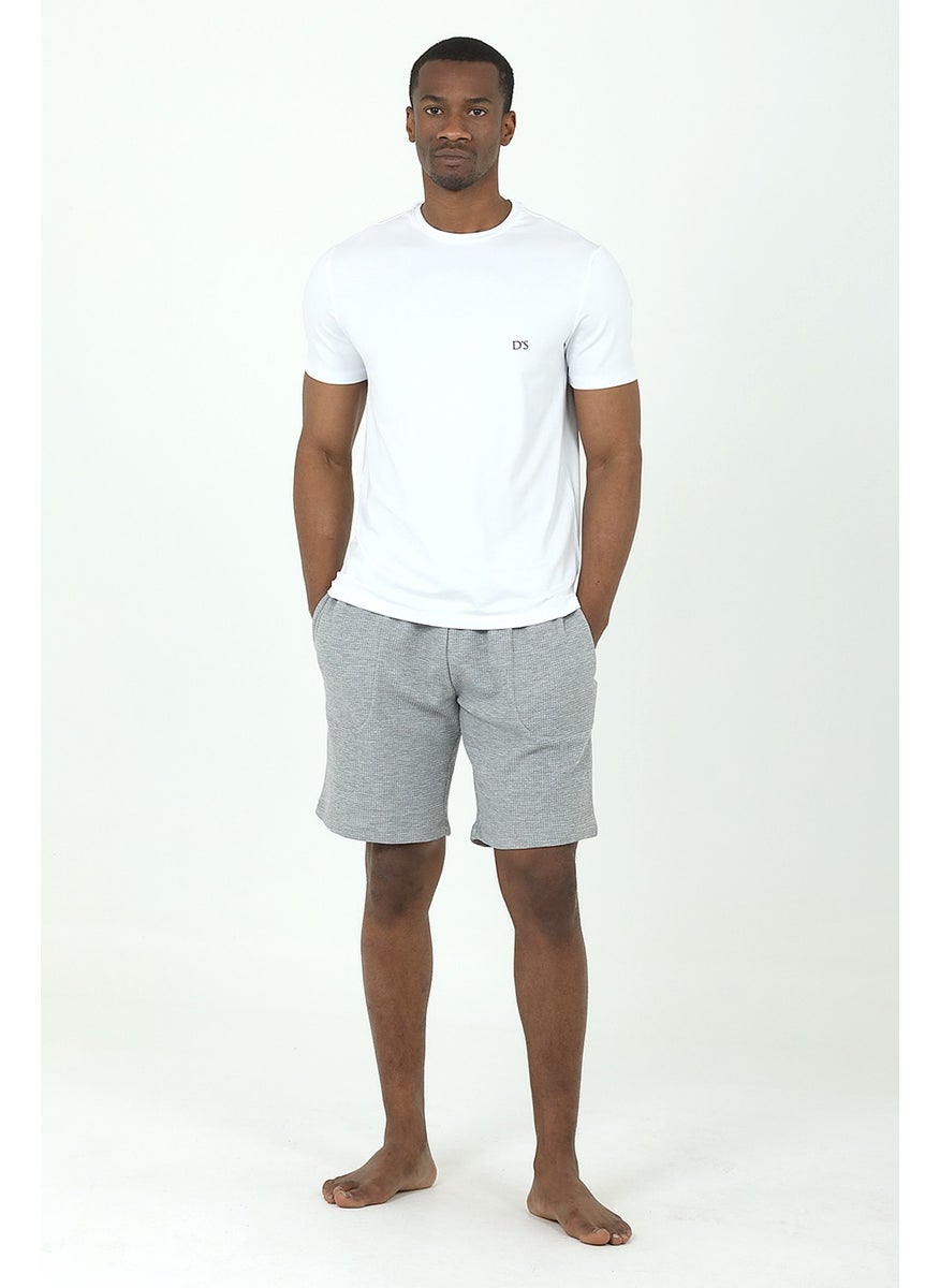 D'S Groom Waffle Shorts T-Shirt Set Gray