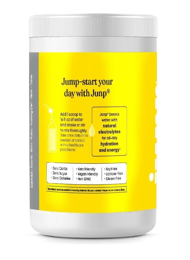 JUNP Hydration Electrolyte Powder, Electrolytes Drink Mix, Hydration Mix, Sugar Free, Gluten Free, 0 Calories, 0 Carbs, Keto Friendly, NON - GMO Kosher, 90 Servings. (Lemonade)