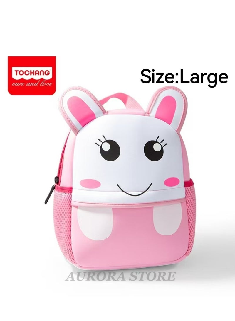 Animal Face Design Little Short Lightweight SBR Waterproof Backpack Bag for Toddlers Kids (Rabbit)