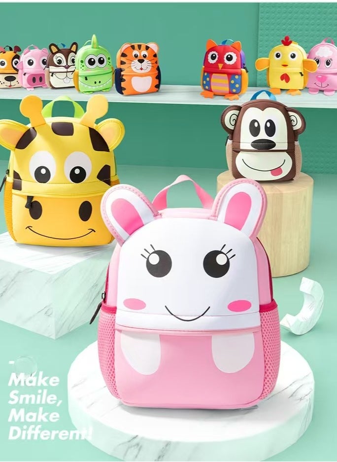 Animal Face Design Little Short Lightweight SBR Waterproof Backpack Bag for Toddlers Kids (Sheep)