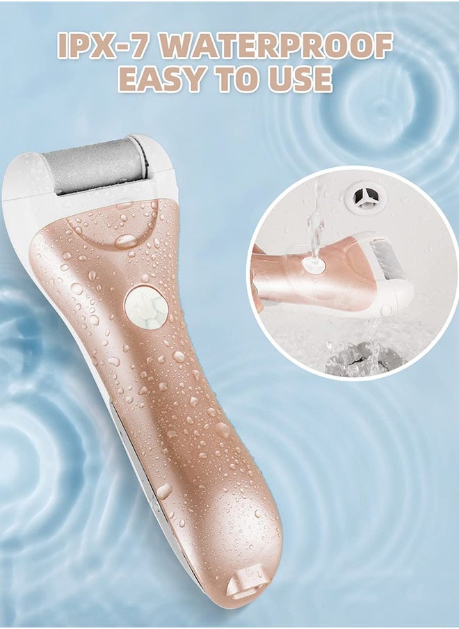 Callus Remover with Moisturizing Socks for Feet, Electric Foot File Callus Removers Rechargeable Waterproof Pedicure Tools Foot Scrubber Shaver Feet Care Tool for Cracked Heels Dead Skin