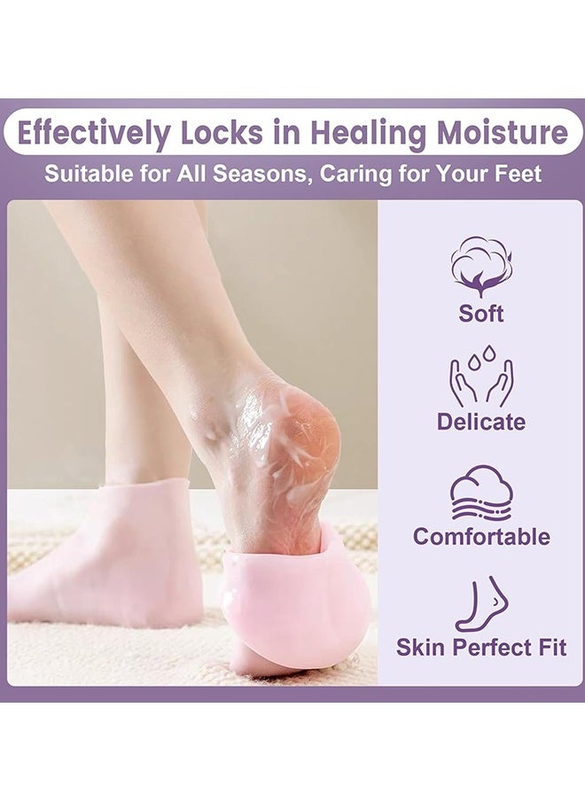 Callus Remover with Moisturizing Socks for Feet, Electric Foot File Callus Removers Rechargeable Waterproof Pedicure Tools Foot Scrubber Shaver Feet Care Tool for Cracked Heels Dead Skin