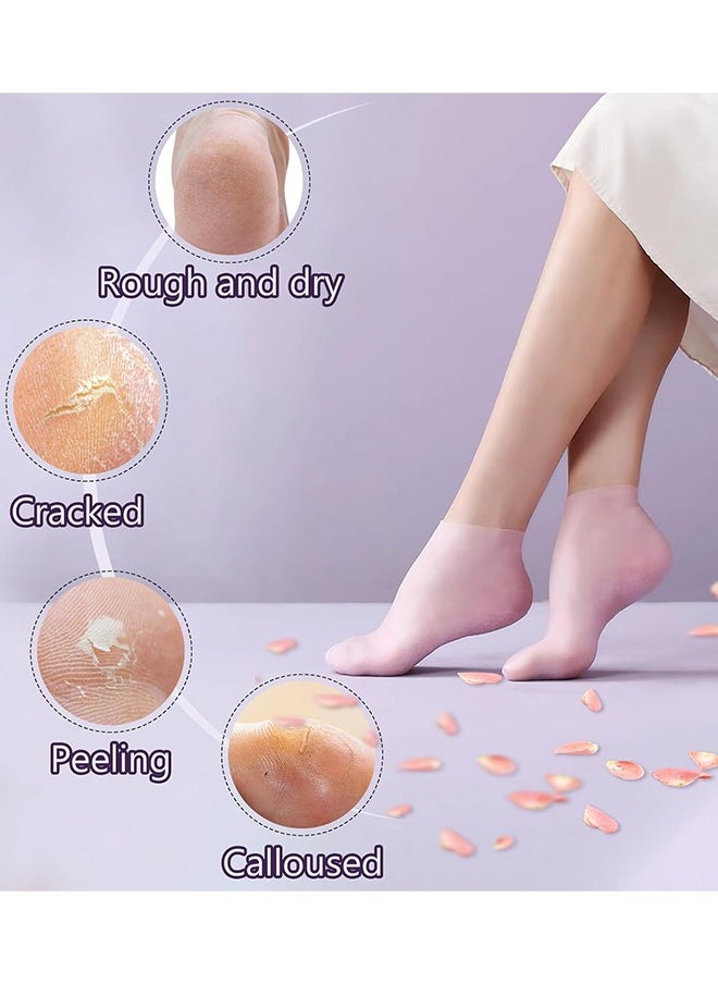 Callus Remover with Moisturizing Socks for Feet, Electric Foot File Callus Removers Rechargeable Waterproof Pedicure Tools Foot Scrubber Shaver Feet Care Tool for Cracked Heels Dead Skin