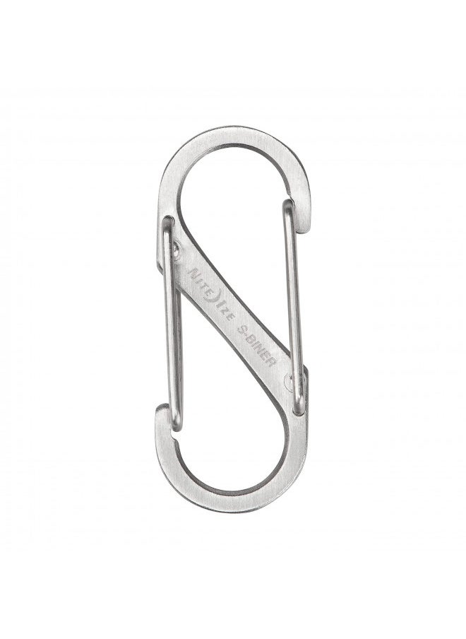 Nite Ize SB1-2PK-11 Size-1 S-Biner Dual Carabiner, Stainless-Steel, 2-Pack