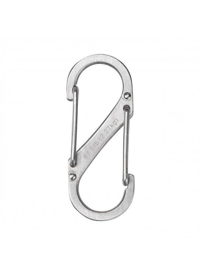 Nite Ize SB1-2PK-11 Size-1 S-Biner Dual Carabiner, Stainless-Steel, 2-Pack