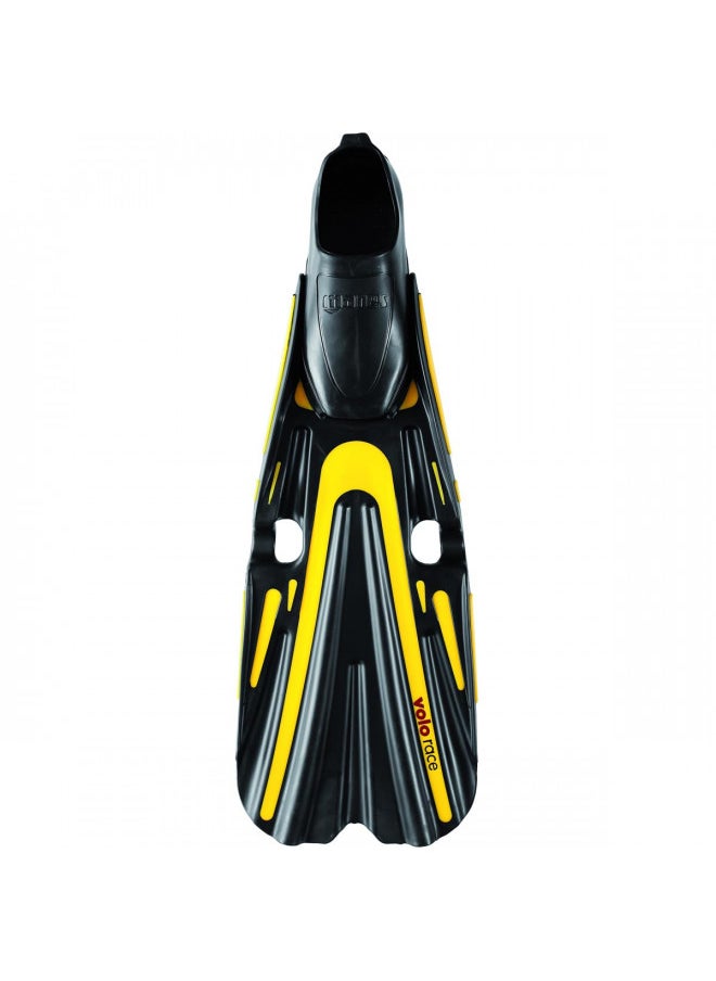 Mares Volo Race Full Foot Scuba Diving Fins, Black/Yellow, Size 9.5-10.5