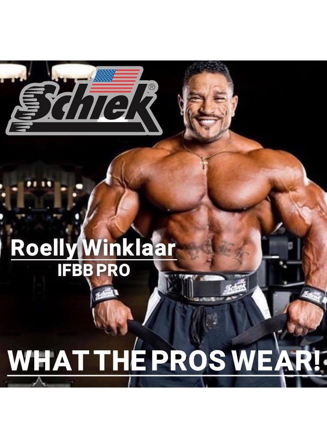 Schiek Sports, Inc. Basic Padded Lifting Straps in Black