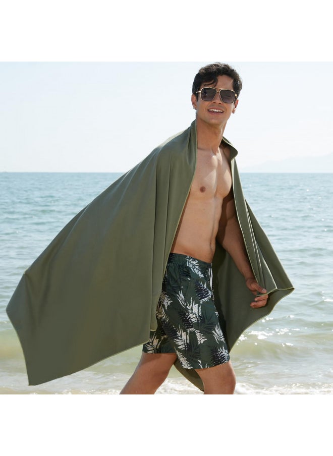 Rainleaf Microfiber Towel,Army Green,40 X 72 Inches