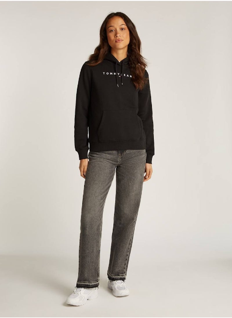 Regular Fit Linear Hoodie