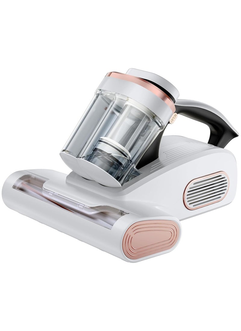 Bed Vacuum Cleaner Mattress Vacuum with 16Kpa Suction 253.7nm UV-C Light, 35000 RPM/Min Dual Brushroll Rotation & HEPA Filter & Heating & Ultrasonic Tech, 100W, Corded