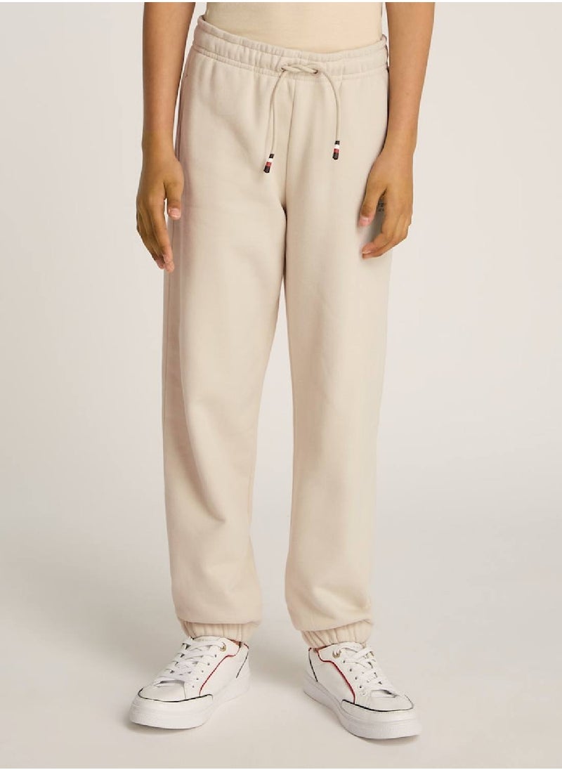 Kids' Logo Sweatpants - Cotton, Beige