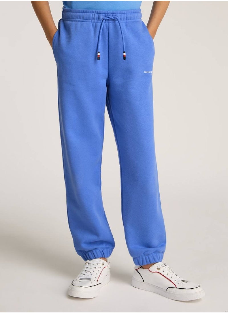 Kids' Logo Sweatpants - Cotton, Blue