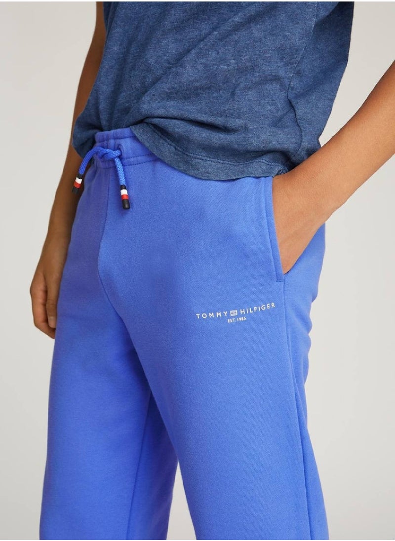 Kids' Logo Sweatpants - Cotton, Blue