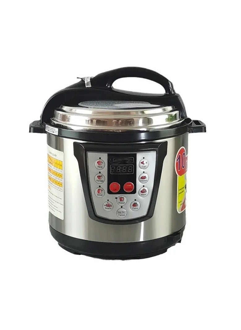 6L Digital Smart Pressure Cooker & Stainless Steel Rice Cooker – Electric Pressure Cooker with Multi-Function Cooking, Easy-to-Use, Fast Cooking & Energy Efficient