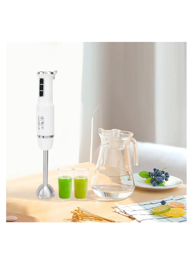 4-in-1 Hand Blender Set – 500W Stainless Steel Immersion Stick Blender with Chopper, Whisk, Food Grinder, and Smoothie Maker – 6-Speed Multi-Function for Baby Puree, Meat, Vegetables, Sauces, and More