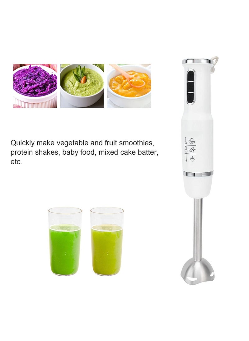 4-in-1 Hand Blender Set – 500W Stainless Steel Immersion Stick Blender with Chopper, Whisk, Food Grinder, and Smoothie Maker – 6-Speed Multi-Function for Baby Puree, Meat, Vegetables, Sauces, and More