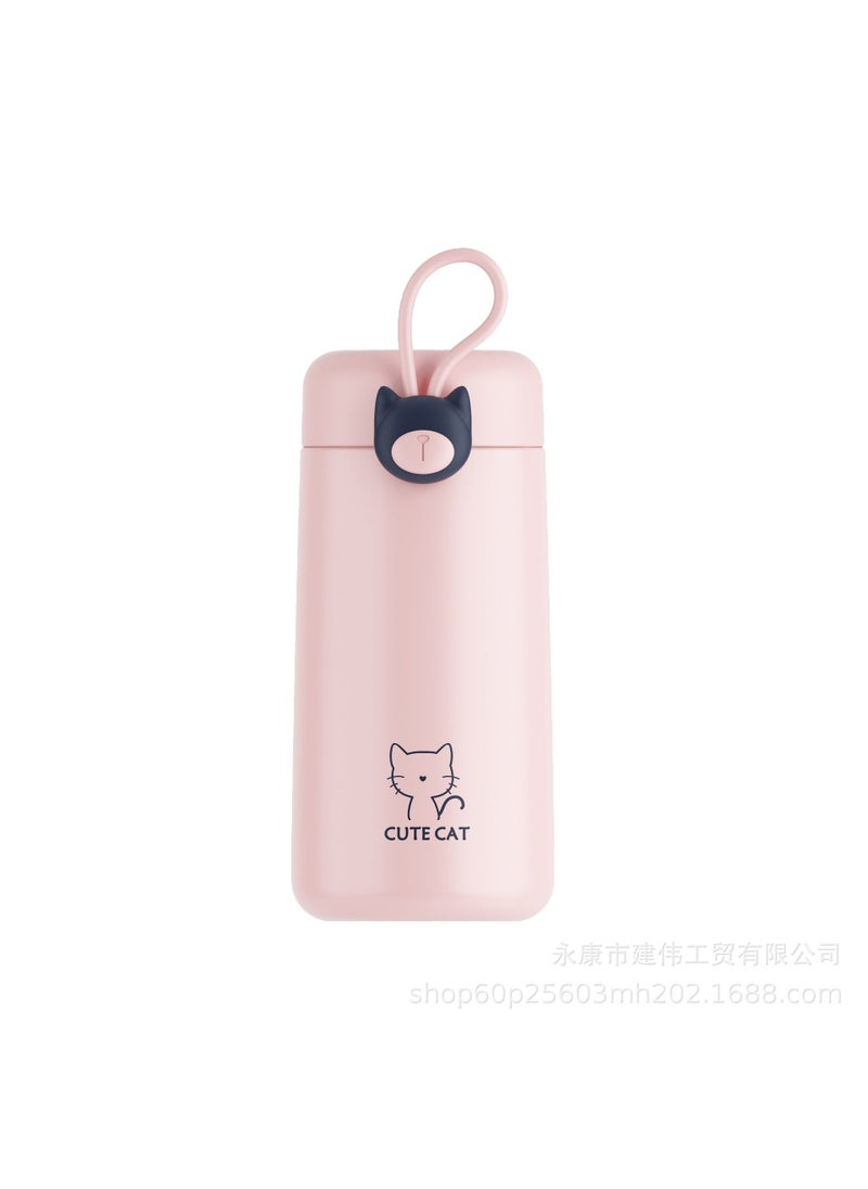 Aikesi Aimeng Thermos Mini Small Fashion Portable Water Cup for Boys and Girls Students and Children Tea Cup Casual Cup Ai Meng Pink