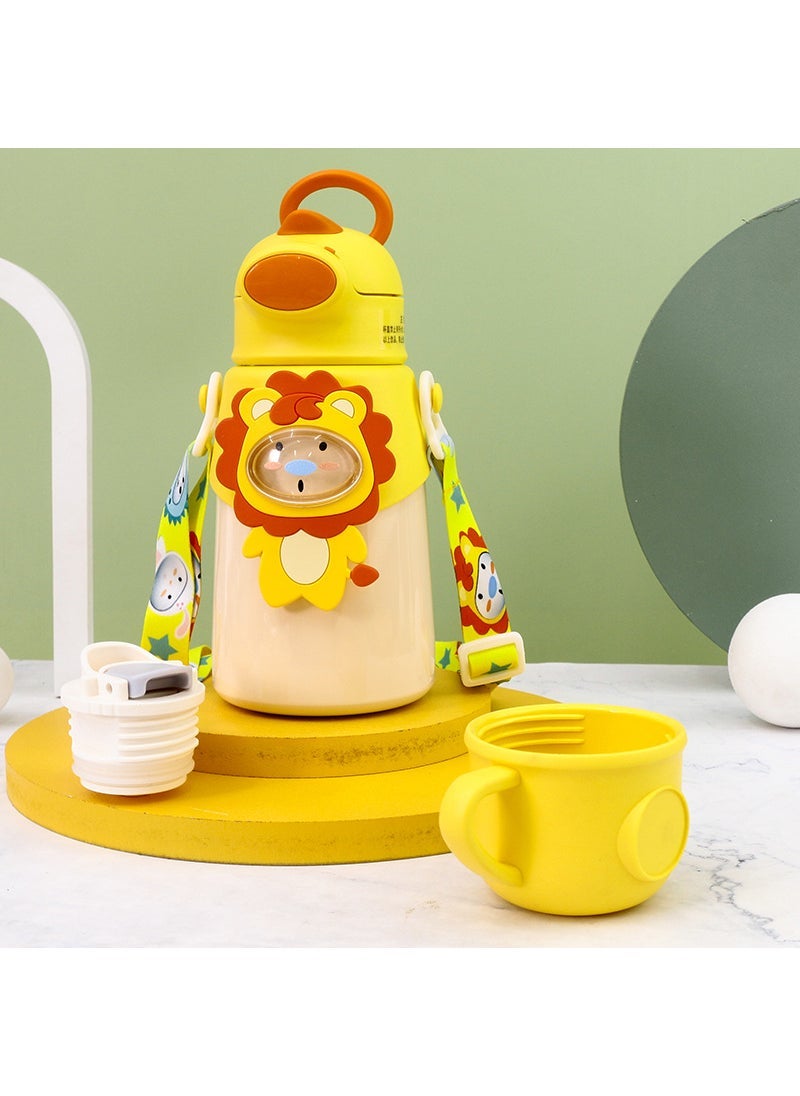 Cute Kawaii Kids 316 Stainless Steel Vacuum Insulated Water Bottle Yellow