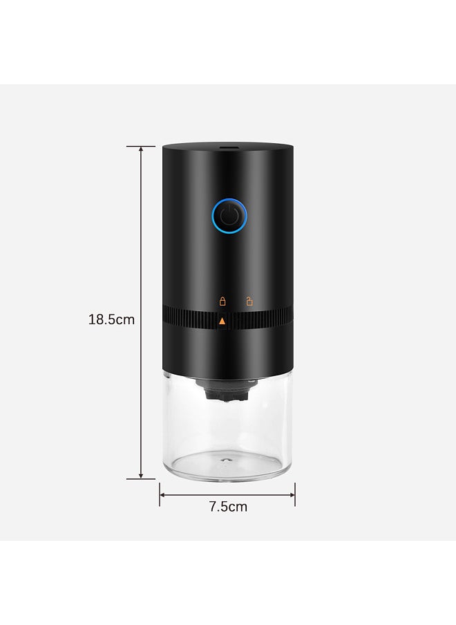 Portable Mini Electric Burr Coffee Grinder, Adjustable Coarse and Fine Grinding, for Home Travel Office Coffee Shop