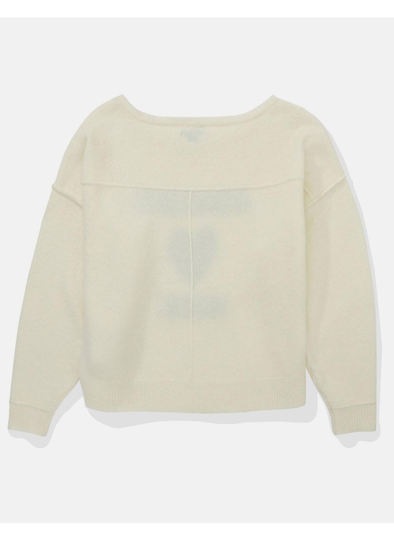 Whoa So Soft Ballet-Neck Sweater