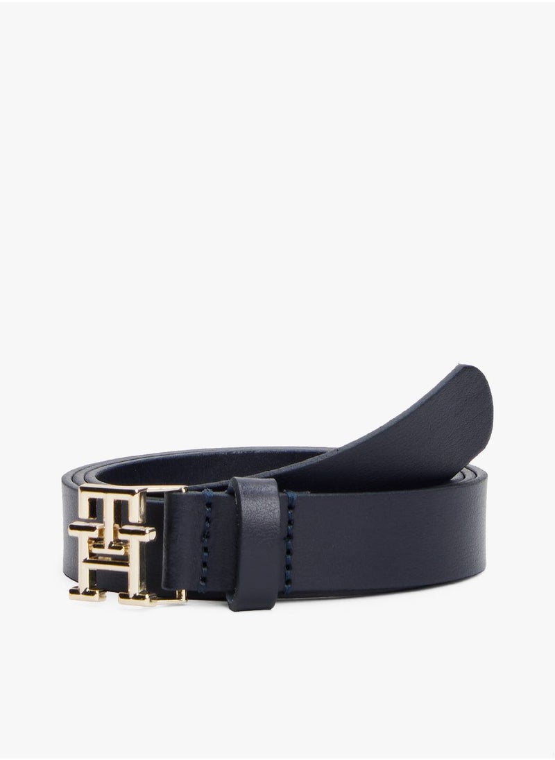 Women's Th Logo Adjustable Belt - Leather, Blue