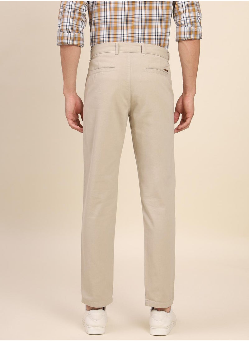 Beige Chinos Pants For Men