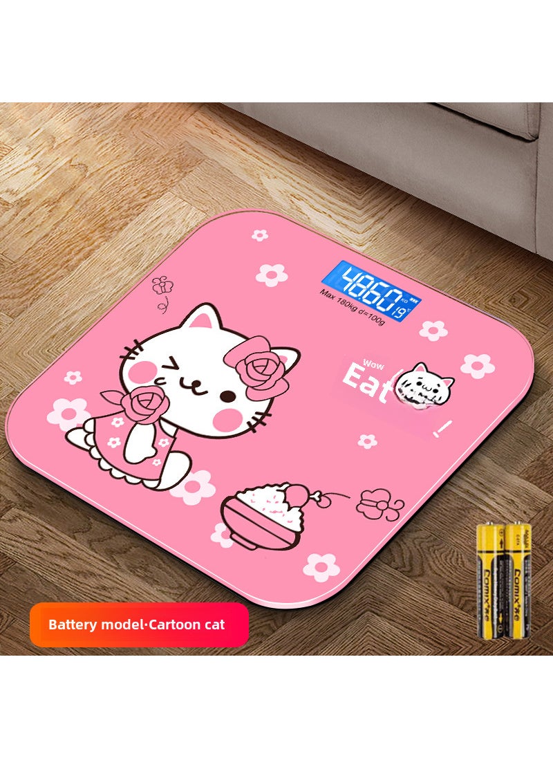 Precision Bluetooth Body Scale for Adults Battery Cartoon Cat