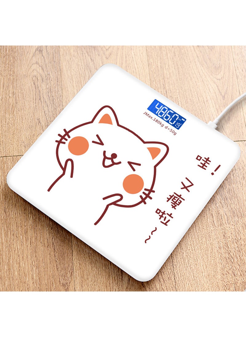 Precision Bluetooth Body Scale for Adults Charged and Skinny Cat