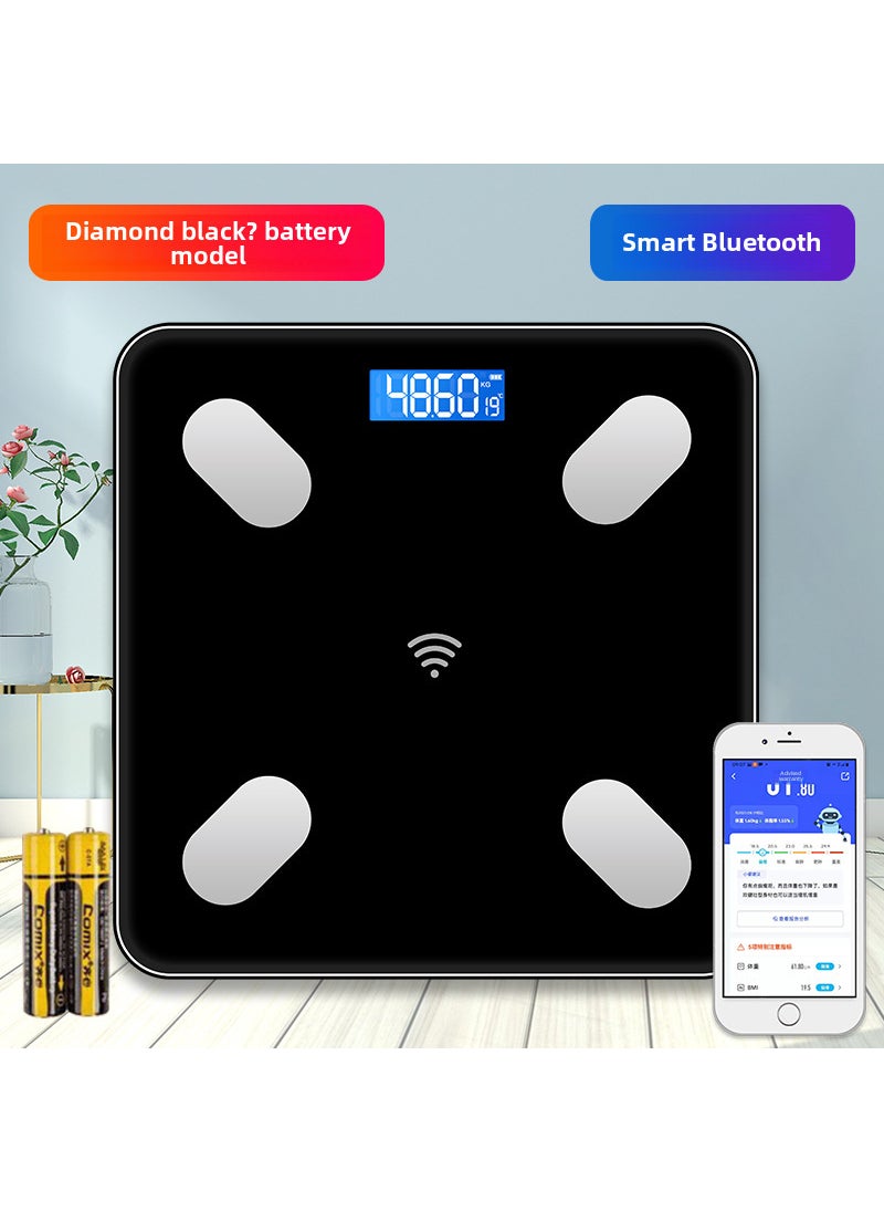 Precision Bluetooth Body Scale for Adults Battery Diamond Black [Bluetooth Body Fat Scale]]