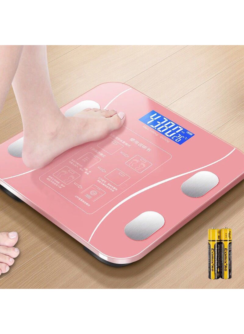 Precision Bluetooth Body Scale for Adults Battery slim waist rose gold [Bluetooth body fat scale]]