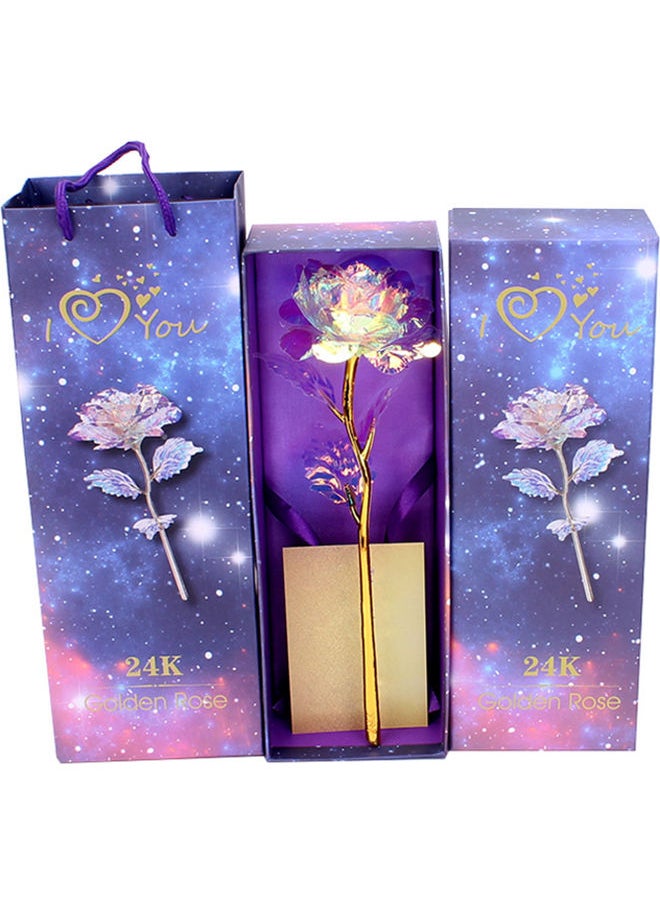 Artificial Rose Flower With Light Purple/Gold