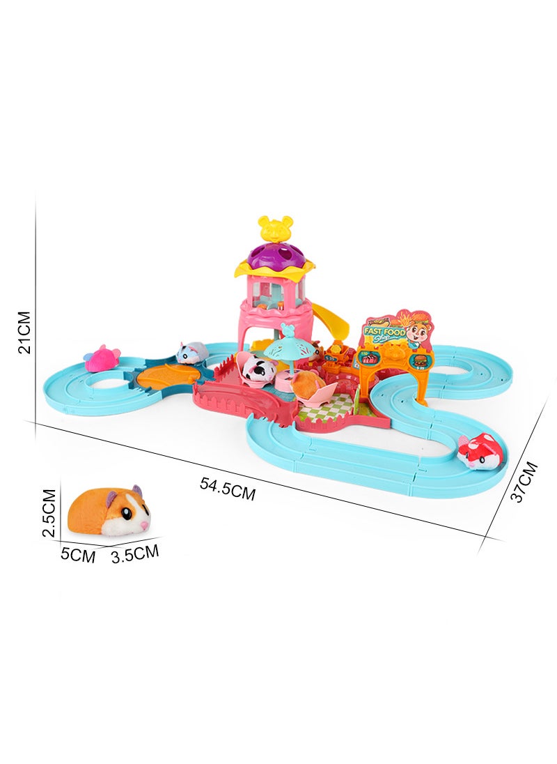 Kids Joyful Hamster House Playset for Girls Hamster Burger Restaurant