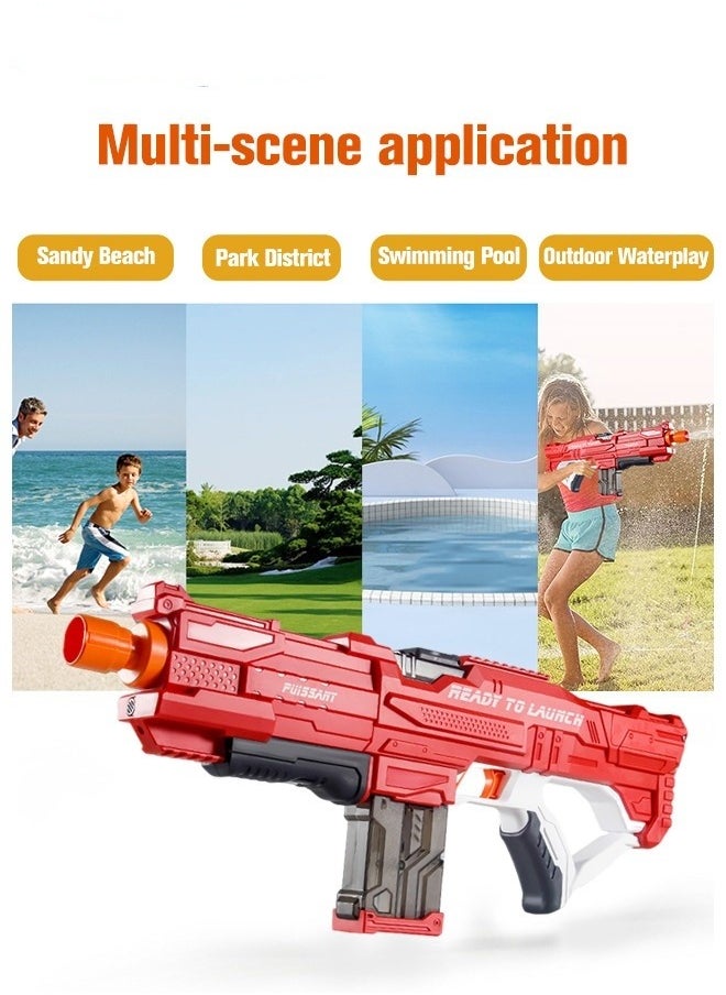 Electric Water Gun Squirt Guns Toy Powerful Water Blasters Fully Auto Refill Water Soaker with Battery Powered High capacity Water Tank, Long Range 10 m, Pool Outdoor Toys for Kids