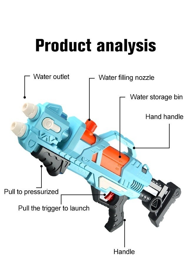 Pull-out Large Capacity Water Pistols Squirt Guns Toy with Long Range Pool Toys Water Toys for Swimming Pool Beach Sand Outdoor Summer Water Gun Gifts for Boys Girls