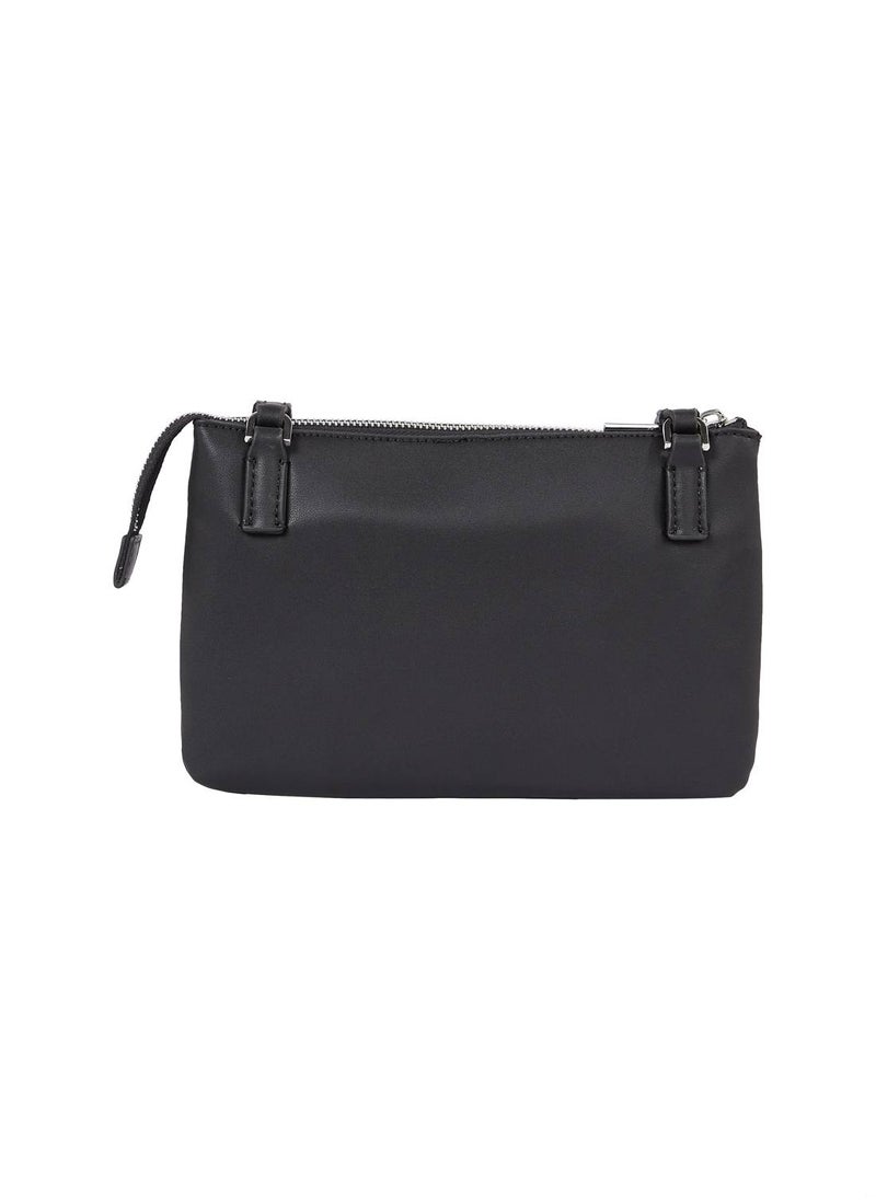 Women's Crossbody Bag - Faux Leather, Black