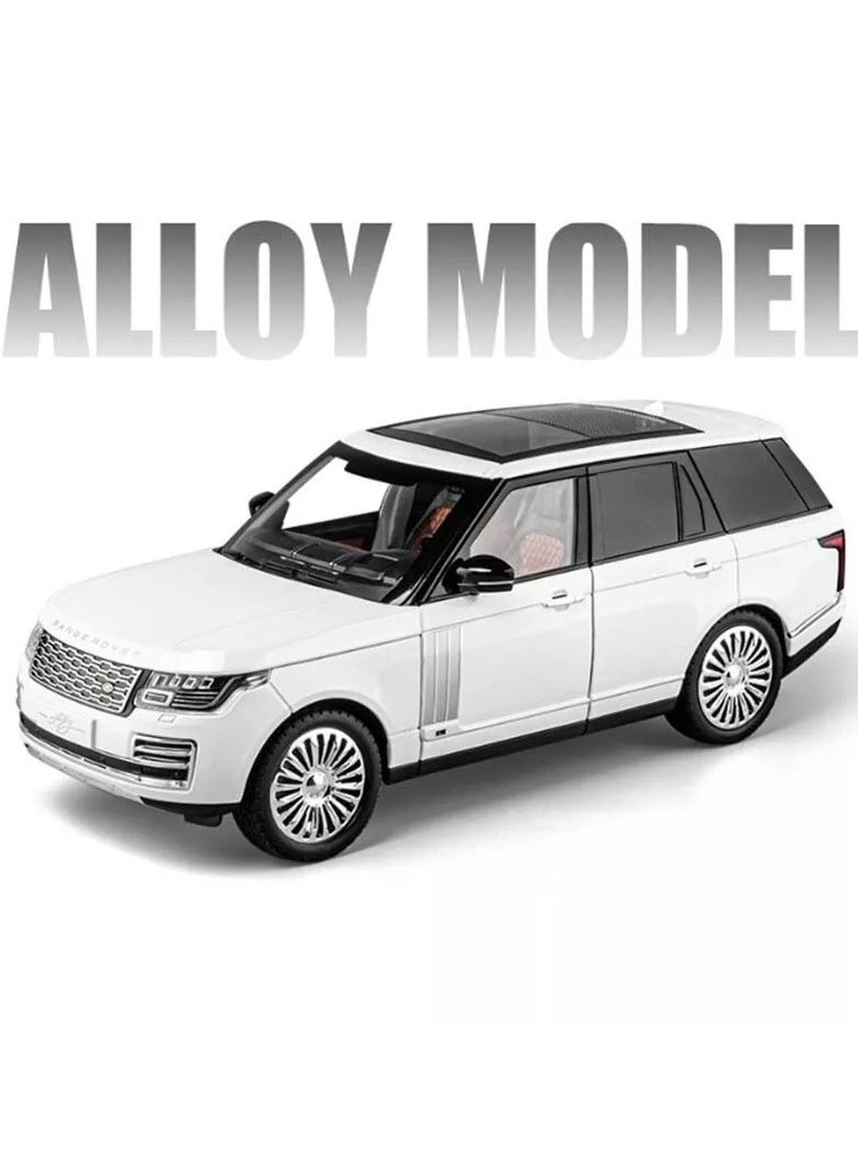 1:24 Die Cast Alloy Car Model Land Rover Sports Off-Road Vehicle with Simulation Sound and Light Features Die Casting Metal Toy for Kids